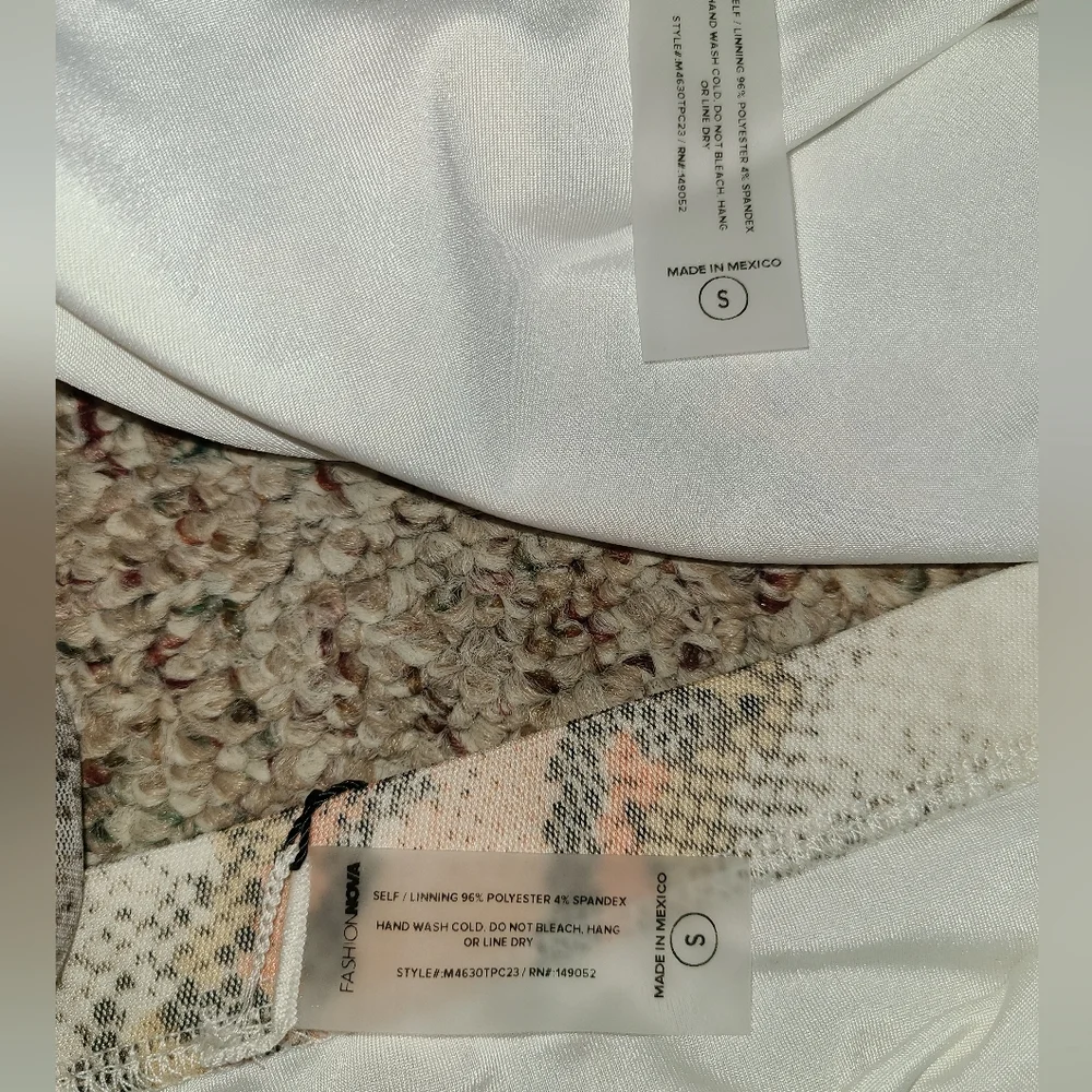 2/$40 NWT 3 piece Fashion Nova bikini coverup set sun suit snake island charmer - Picture 7 of 12